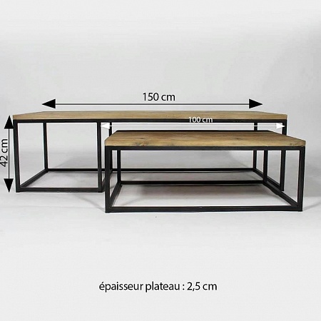 Журнальный стол в стиле Loft комплект 2 шт